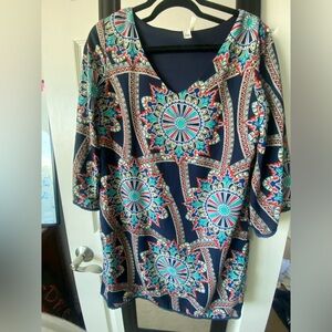 Size M, Boho  Pink Owl dress